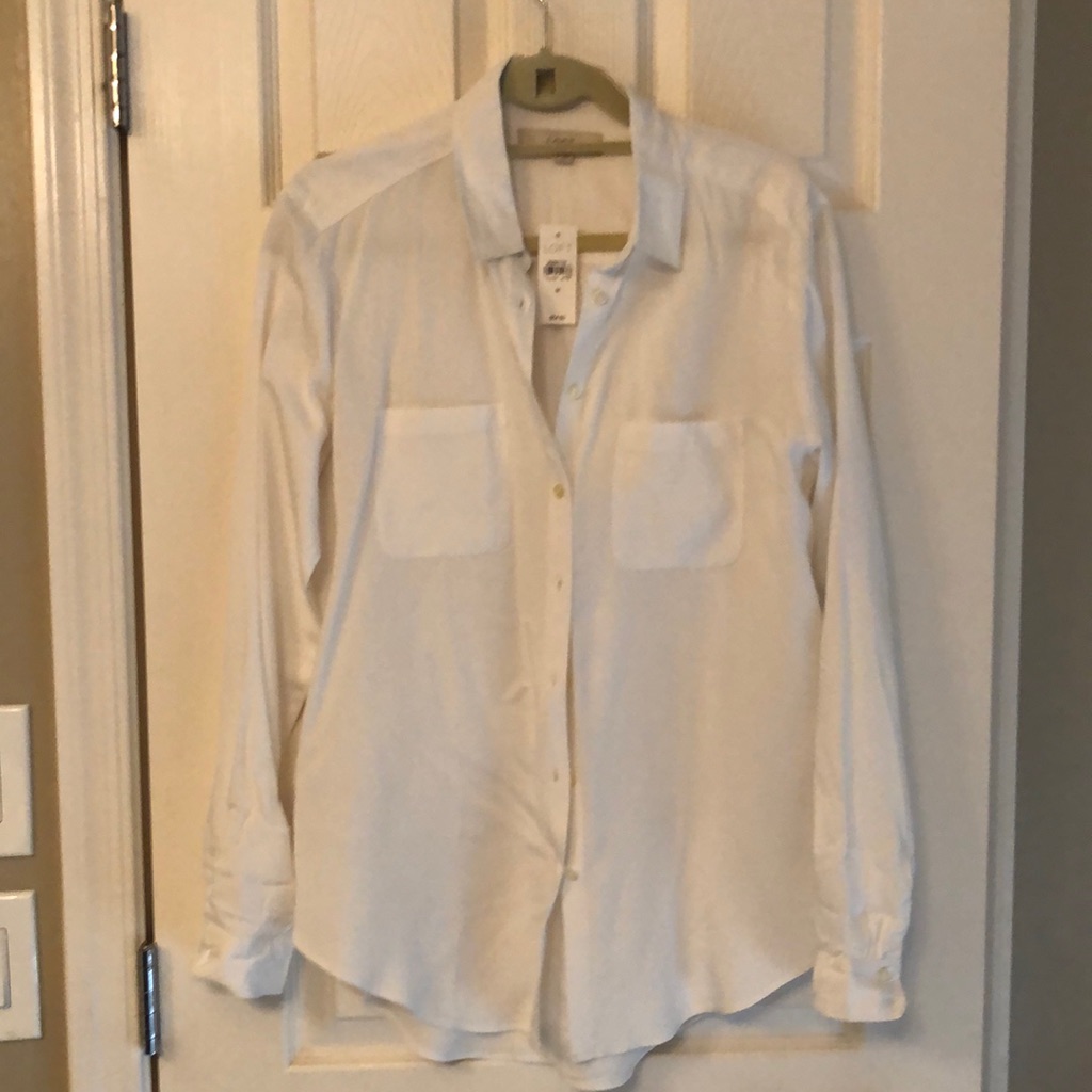 Loft Nwt White Button Down